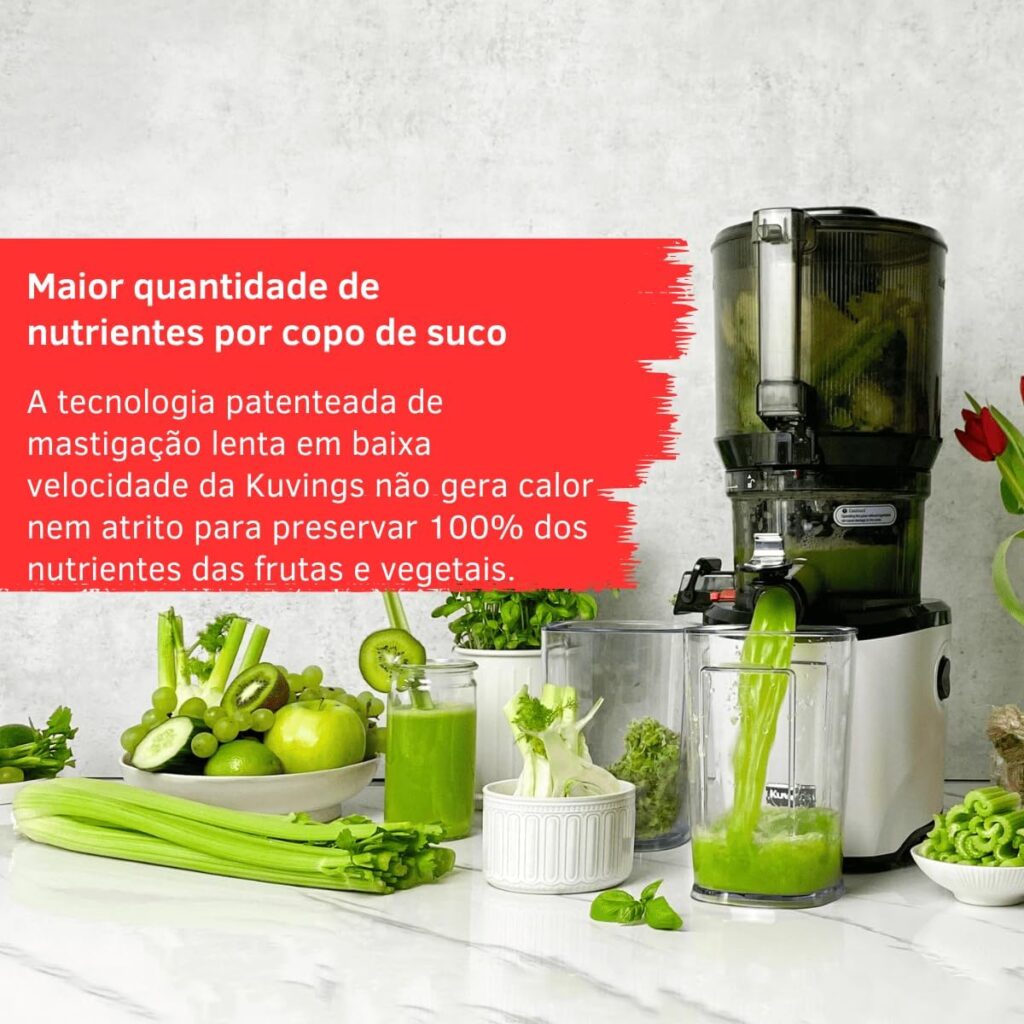 Extrator De Suco Prensado a Frio Kuvings: O Segredo Para Sucos Naturais Mais Saudáveis